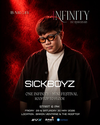 Baron · Infinity event poster featuring SICKBOYZ